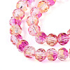 Baking Paint Transparent Glass Beads Strands DGLA-A035-T4mm-A12-5