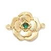 Brass Pave Glass Connector Charms KK-Z073-32G-04-1