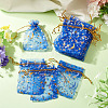30Pcs Gold Stamping Moon Star Organza Drawstring Gift Bags ABAG-TA0002-21D-5