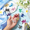 12Pcs 12 Colors Alloy Alligator Hair Clips for Women OHAR-SP0001-07-3