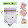 30Pcs Gold Stamping Moon Star Organza Drawstring Gift Bags ABAG-TA0002-21H-4
