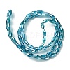 Transparent Electroplate Glass Beads Strands GLAA-K064-05A-PL02-2