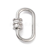 Brass Micro Pave Cubic Zirconia Keychain Rings KK-M293-50P-1