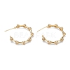 Half Hoop Sparkling Cubic Zirconia Stud Earrings for Girl Women EJEW-H126-02G-2