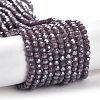 Electroplate Opaque Glass Beads Strands EGLA-A035-P3mm-A11-1