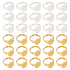 CHGCRAFT 30pcs 2 Colors Adjustable Brass Ring Findings KK-CA0002-24-1