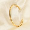 Ion Plating(IP) 304 Stainless Steel Simple Thin Cuff Bangles BJEW-P296-02G-4
