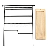 Iron Jewelry Display Stand with Wood Tray AJEW-Z032-01A-5