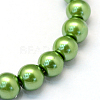 Baking Paint Pearlized Glass Pearl Round Bead Strands HY-Q003-4mm-13-2