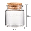 Glass Jar Glass Bottle for Bead Containers CON-E008-58x47mm-3