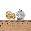 Brass Cubic Zirconia Beads ZIRC-F001-148-3