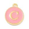 Golden Plated Alloy Enamel Charms X-ENAM-Q437-14C-1