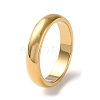 Ion Plating(IP) 304 Stainless Steel Simple Plain Band Finger Ring for Women Men RJEW-F152-03G-1