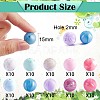 100Pcs 15mm Silicone Beads Multicolor Round Silicone Beads Kit Loose Bulk Silicone Beads for Keychain Making Necklace Bracelet Crafts JX325A-2