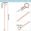 3Pcs 925 Sterling Silver Cable Chain Extender BJEW-BBC0003-32A-2