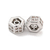 Brass Micro Pave CLear Cubic Zirconia Beads KK-Z044-07P-2