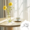 Dragonfly Alloy Crystal Ball Holders DJEW-WH0103-009-5