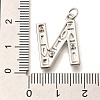 Brass Micro Pave Clear Cubic Zirconia Pendants KK-G521-01P-N-3