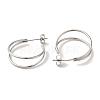 Non-Tarnish 304 Stainless Steel Moon Stud Earrings for Women EJEW-Z066-10P-2