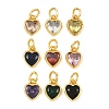 Brass Pave Cubic Zirconia Charms CU-CBA3D67-09G-1