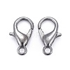 Black Tone Zinc Alloy Lobster Claw Clasps X-E102-B-3