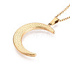304 Stainless Steel Pendant Necklaces NJEW-T018-20G-5