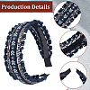 2Pcs 2 Colors Floral Hair Bands Embellishments for Women OHAR-CY0001-19B-6