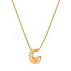 304 Stainless Steel Alphabet Pendant Necklaces for Men and Women GP1122-3-1