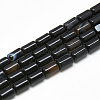Dyed & Heated Natural Black Agate Bead Strands G-T078-06-1