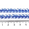 Electroplate Transparent Glass Beads Strands EGLA-A035-T6mm-A14-4