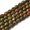 Natural Unakite Beads Strands G-K376-F05-01-2