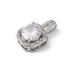 Brass Micro Pave Cubic Zirconia Pendants KK-Q047-01A-2