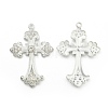 Alloy Rhinestone Cross Big Pendants ALRI-1475-S-RS-1