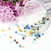 Faceted Rondelle Transparent Glass Beads GLAA-R152-6mm-M1-2