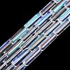 Electroplate Transparent Glass Beads Strands EGLA-Q132-02A-E01-1