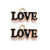 Valentine's Day Theme Alloy Enamel Pendants ENAM-T020-50D-01-1