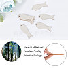 Animal Theme Unfinished Blank Wooden Pendants Set for Painting Arts WOOD-WH0124-26C-6