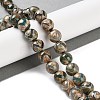 Natural Tibetan Wave Pattern dZi Agate Beads Strands G-B084-A01-01-2