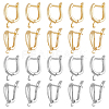 DICOSMETIC 24Pcs 4 Styles Brass Hoop Earring Findings KK-DC0003-13-1