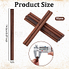 50Pcs Waxed Round Wooden Sticks WOOD-OC0004-26-2
