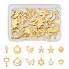 Fashewelry 24Pcs 12 Style Stainless Steel Charms STAS-FW0001-30-1