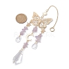 Amethyst with Glass Pendant Decorations HJEW-TA00129-03-3