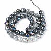 Anti-Tarnish Electroplate Glass Beads Strands GLAA-N064-10mm-01-2