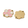 Ion Plating(IP) 316L Surgical  Stainless Steel Enamel Flower Connector Charms STAS-D035-02A-G-2