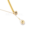 Brass Lariat Necklaces NJEW-JN03000-1