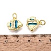 Brass Micro Pave Clear Cubic Zirconia Pendants KK-Q077-01G-01-3