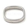 304 Stainless Steel Rectangle Finger Ring RJEW-C059-01P-3