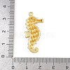 Sea Horse Brass ABS Imitation Pearl Pendants KK-I352-04E-G-3