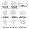 Fashewelry 8Pcs 8 Styles Flower & Leaf DIY Cup Mat Silicone Molds DIY-FW0001-25-4