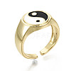 Brass Enamel Cuff Rings RJEW-S044-136-NF-1